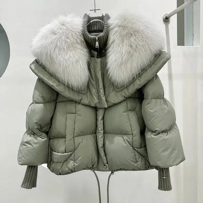 Warm Short Padded Parka Coat for Women