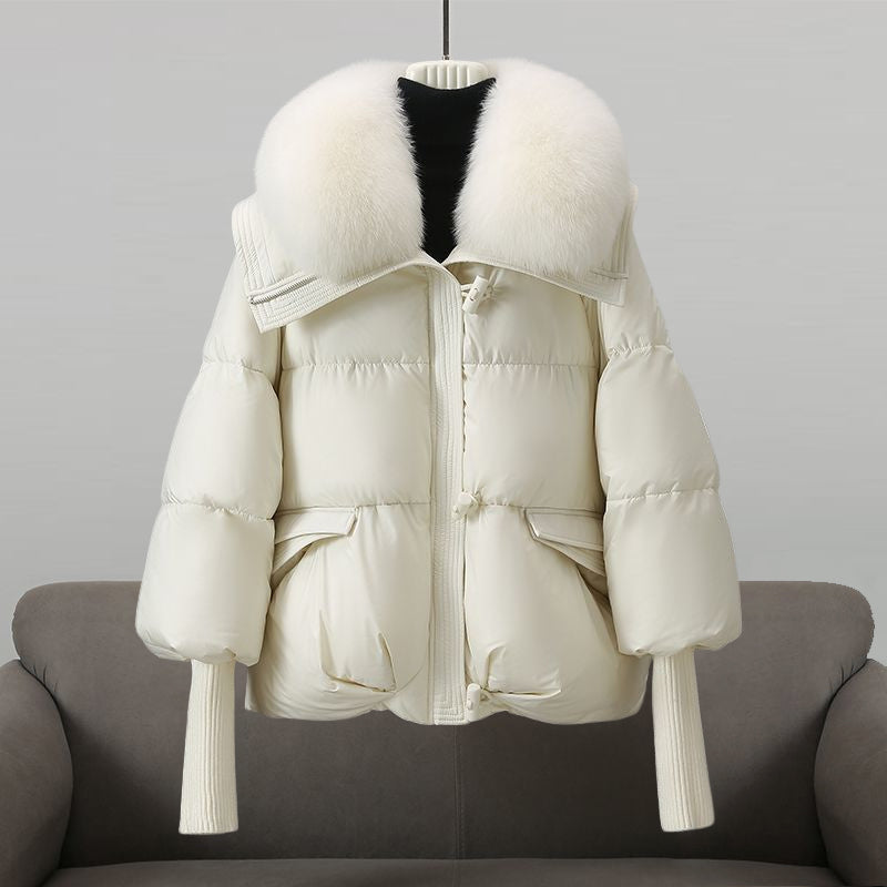 Warm Short Padded Parka Coat for Women
