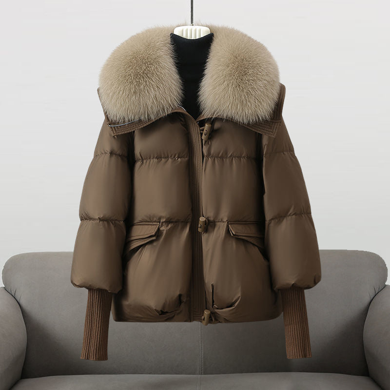 Warm Short Padded Parka Coat for Women