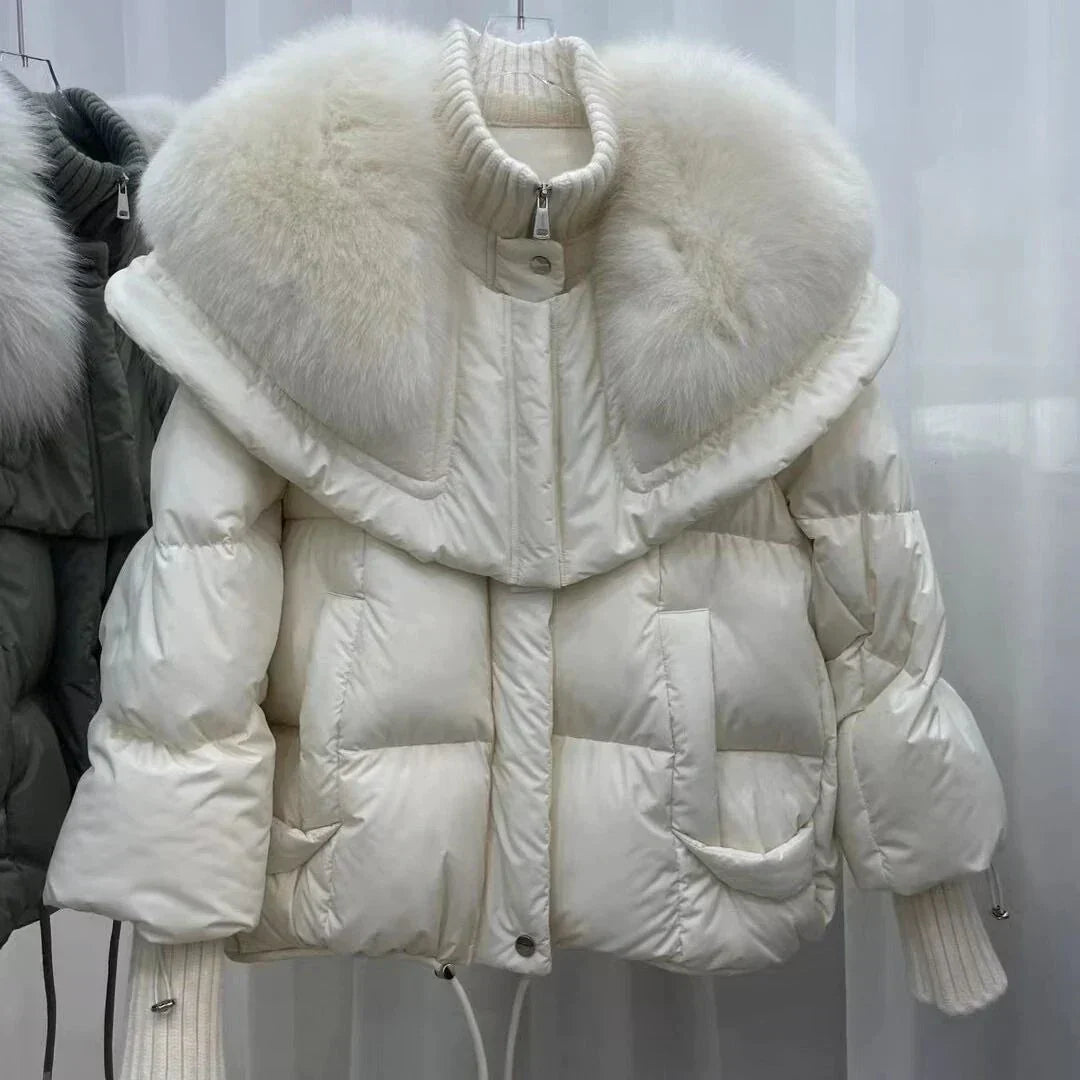 Warm Short Padded Parka Coat for Women