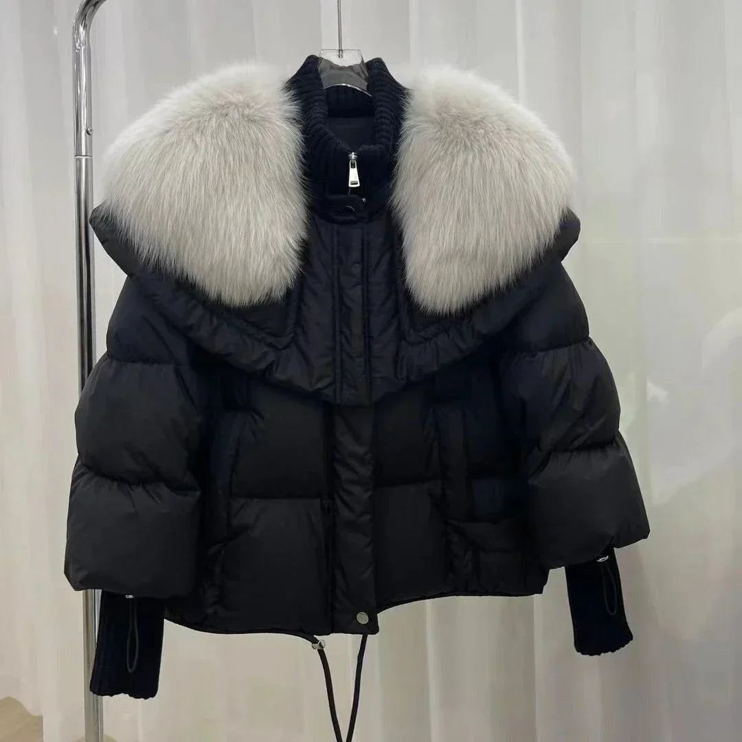 Warm Short Padded Parka Coat for Women