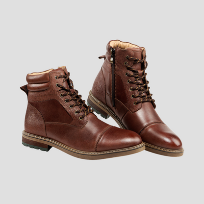 Tough Leather Ankle Combat Boots