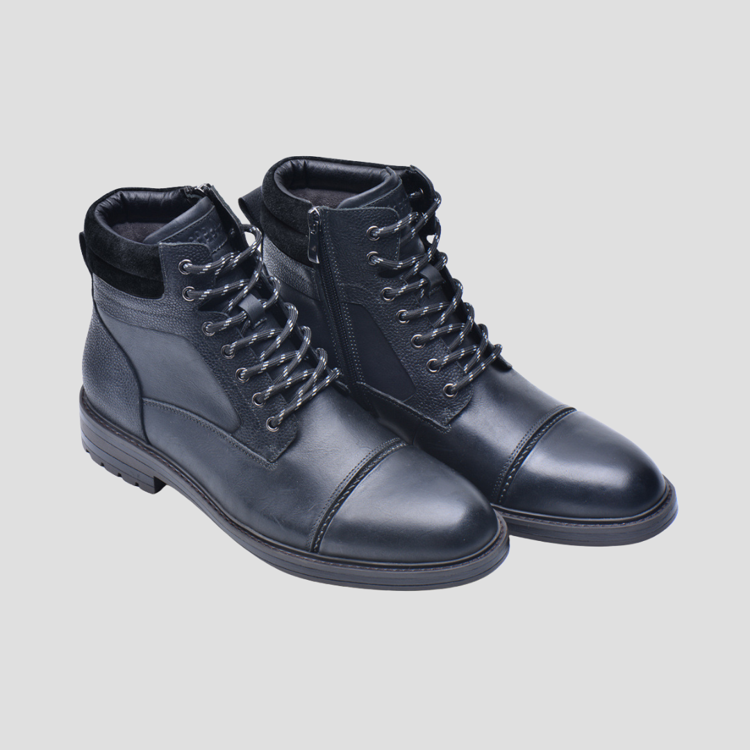 Tough Leather Ankle Combat Boots