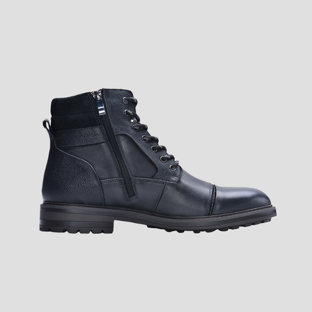 Tough Leather Ankle Combat Boots