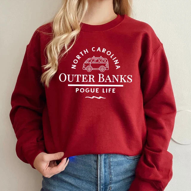 Trendy NC Graphic Cold Weather Sweatshirt