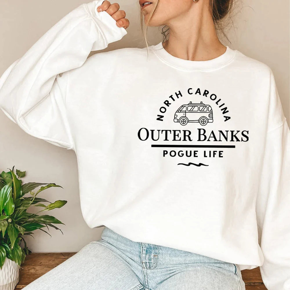 Trendy NC Graphic Cold Weather Sweatshirt