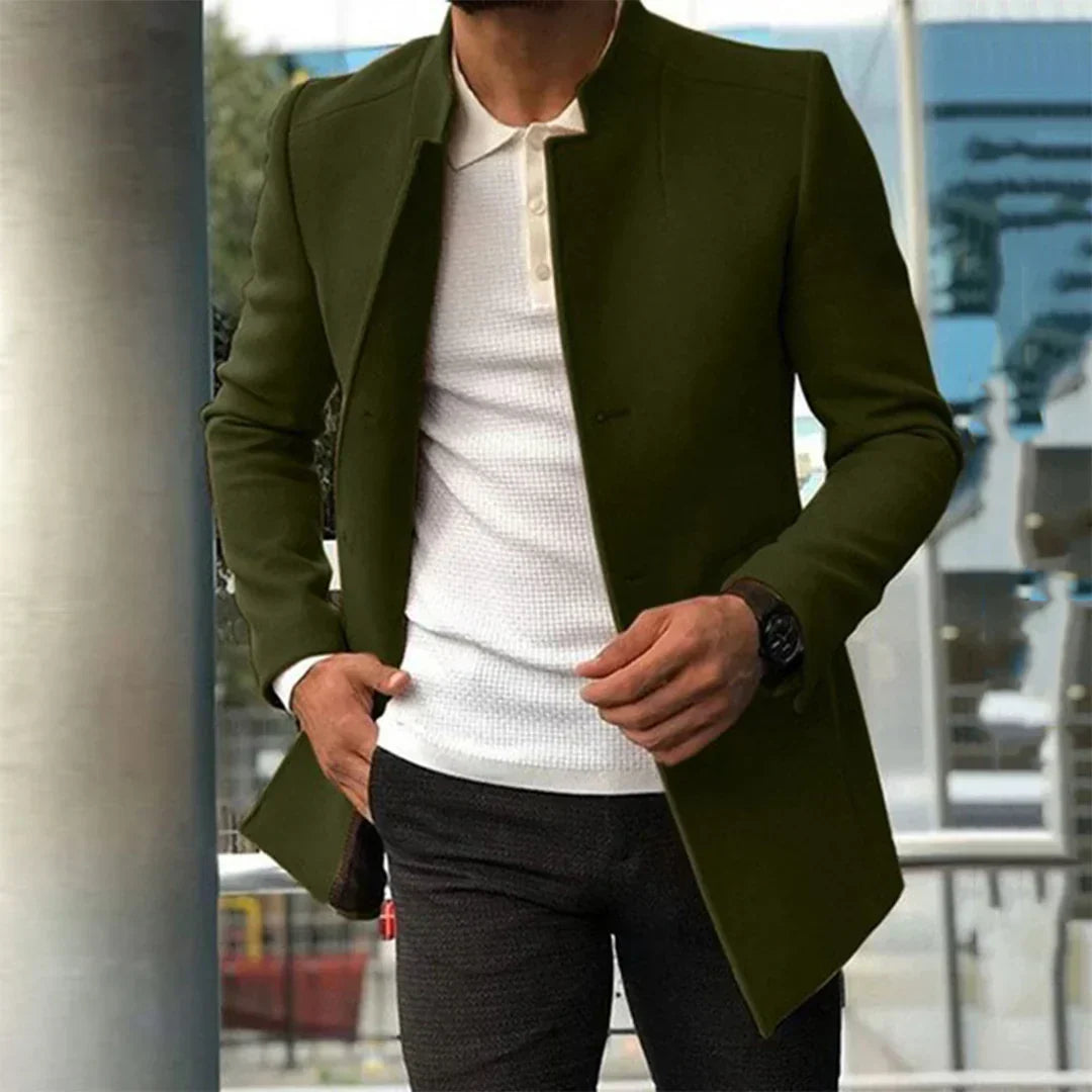Thick Insulated Coat with Fitted Design