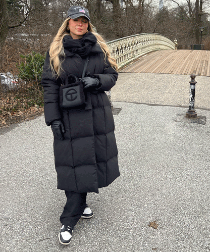 Large Black Parka Coat for Cold Weather