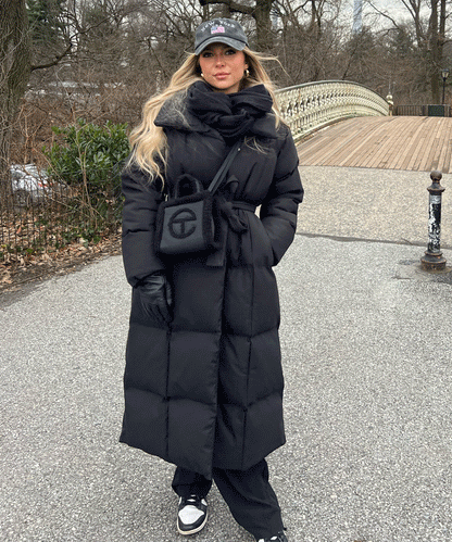 Large Black Parka Coat for Cold Weather