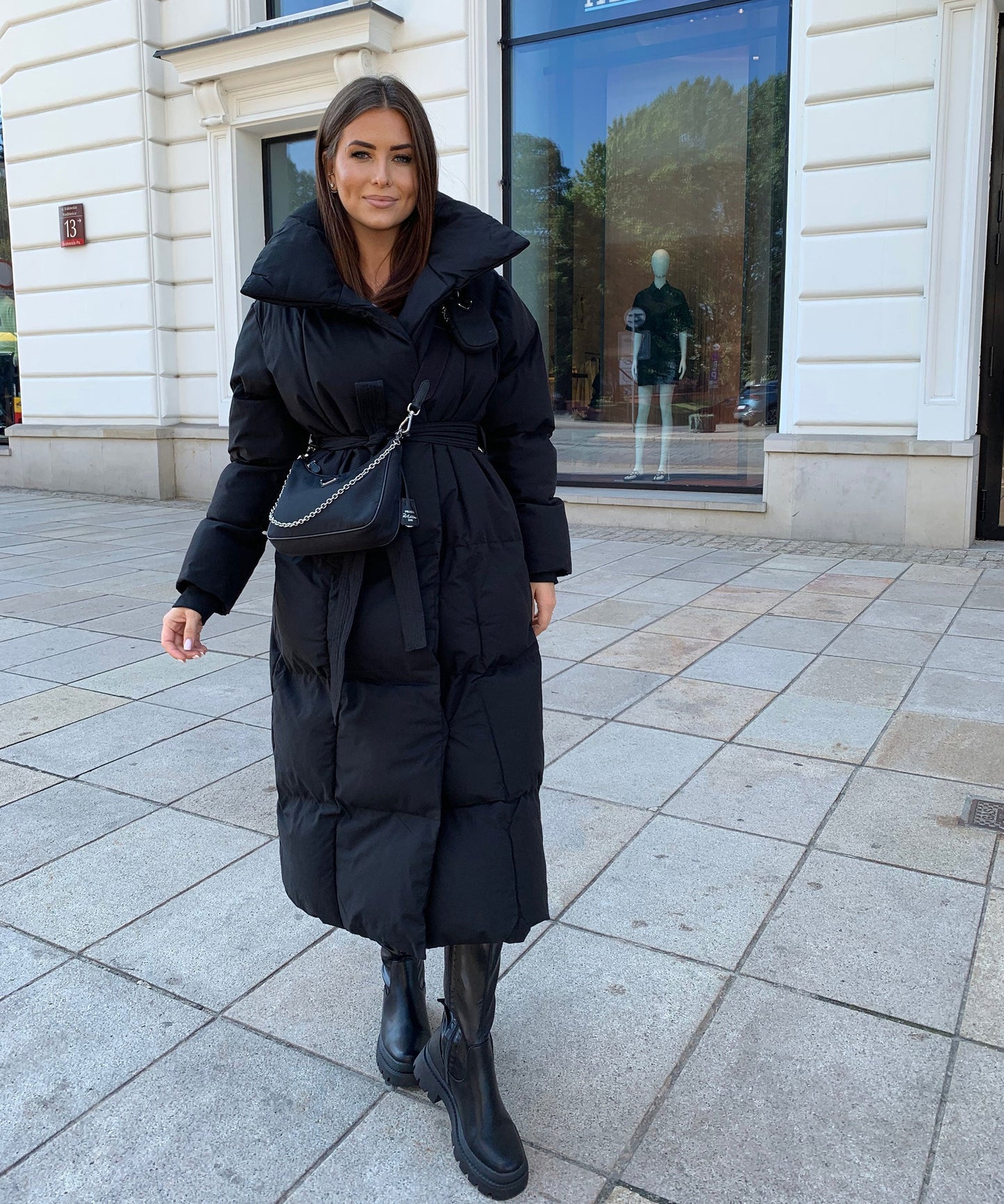 Large Black Parka Coat for Cold Weather