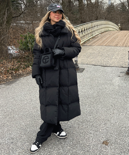 Large Black Parka Coat for Cold Weather