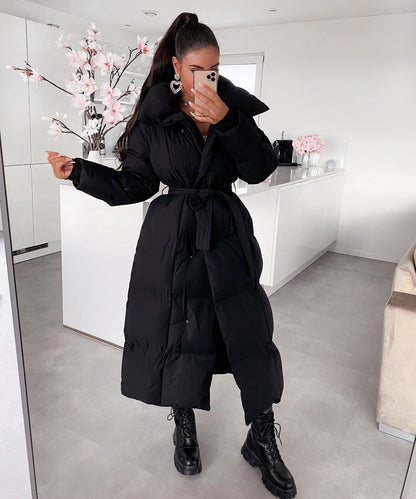 Large Black Parka Coat for Cold Weather