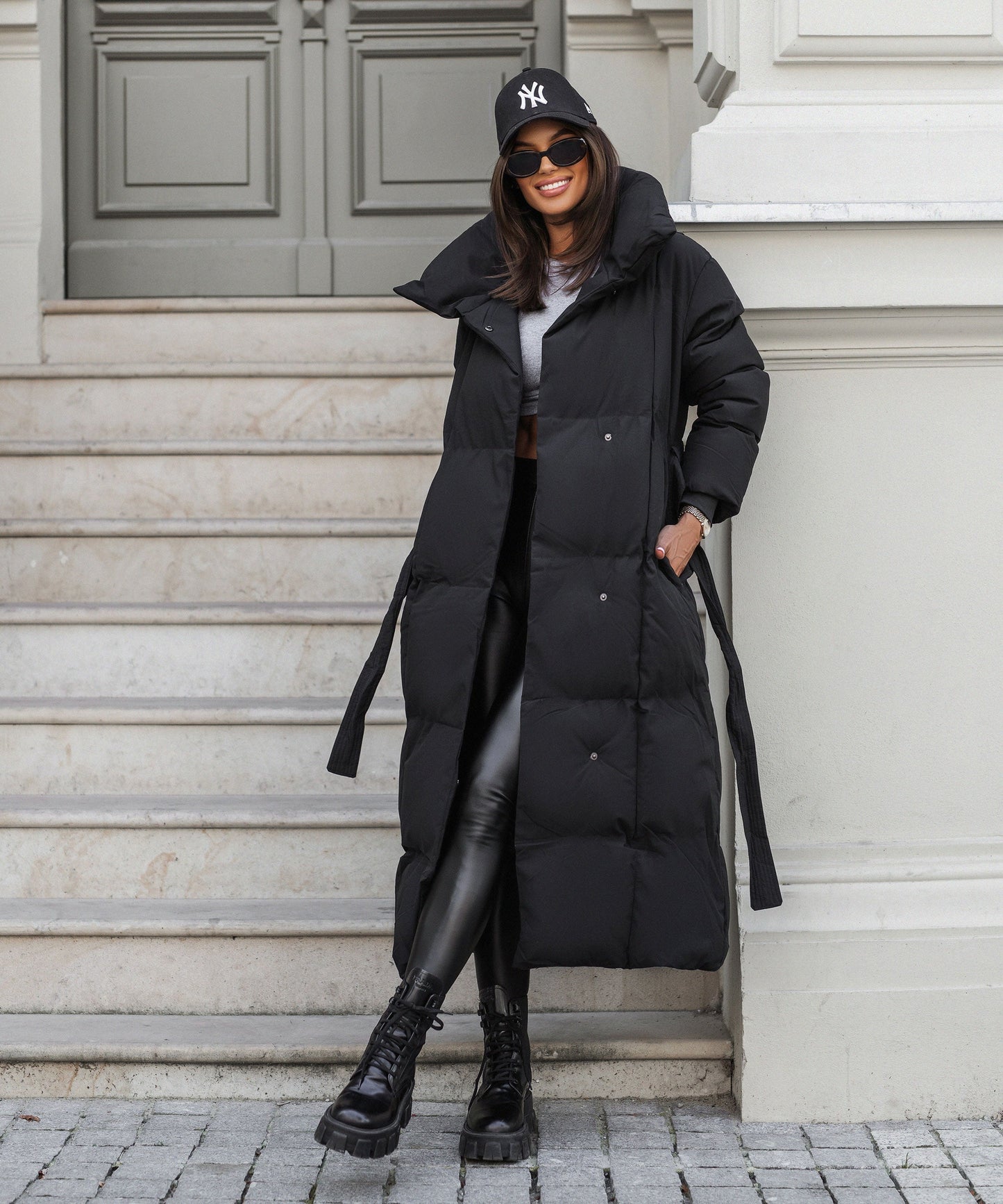 Large Black Parka Coat for Cold Weather