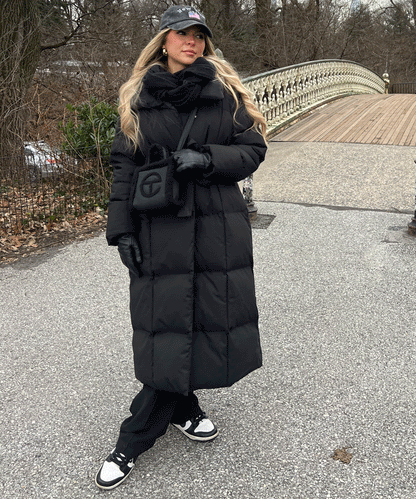 Large Black Parka Coat for Cold Weather