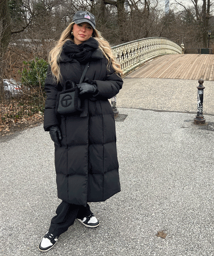 Large Black Parka Coat for Cold Weather