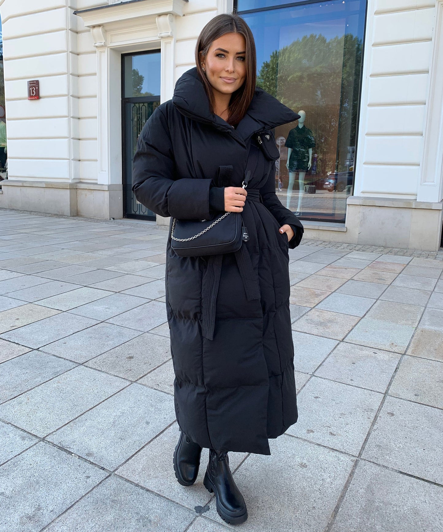 Large Black Parka Coat for Cold Weather