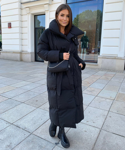 Large Black Parka Coat for Cold Weather