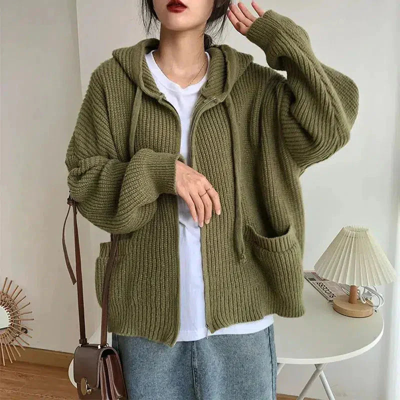 Soft Women's Open Front Sweater Jacket - OutfitLondon