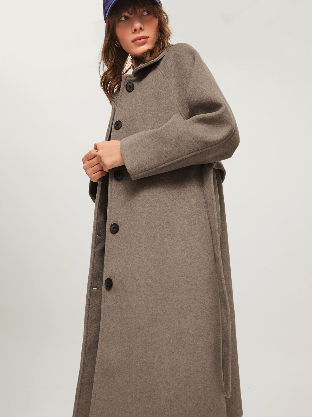 Warm Oversized Parka Coat with Belted Waist