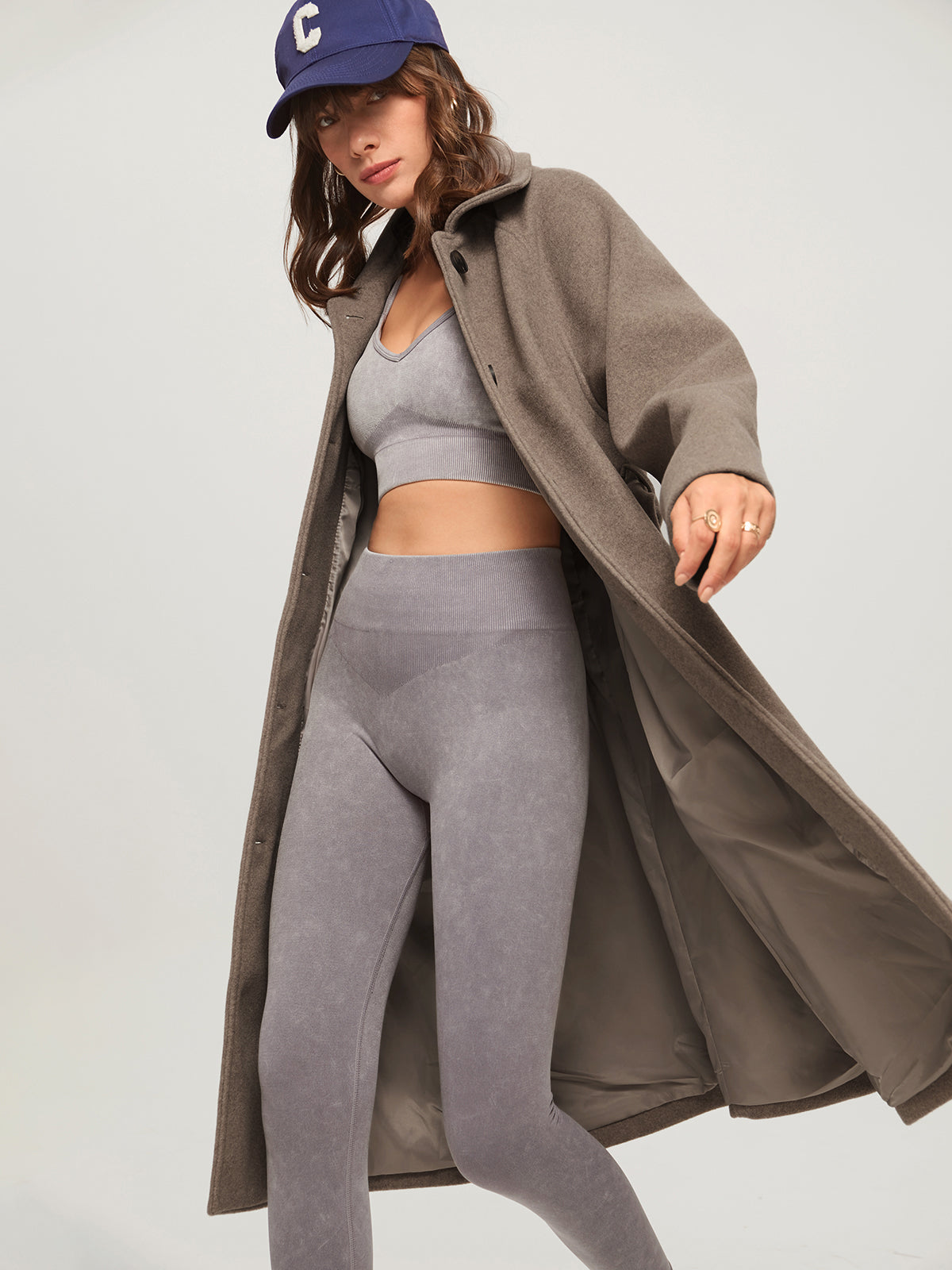 Warm Oversized Parka Coat with Belted Waist