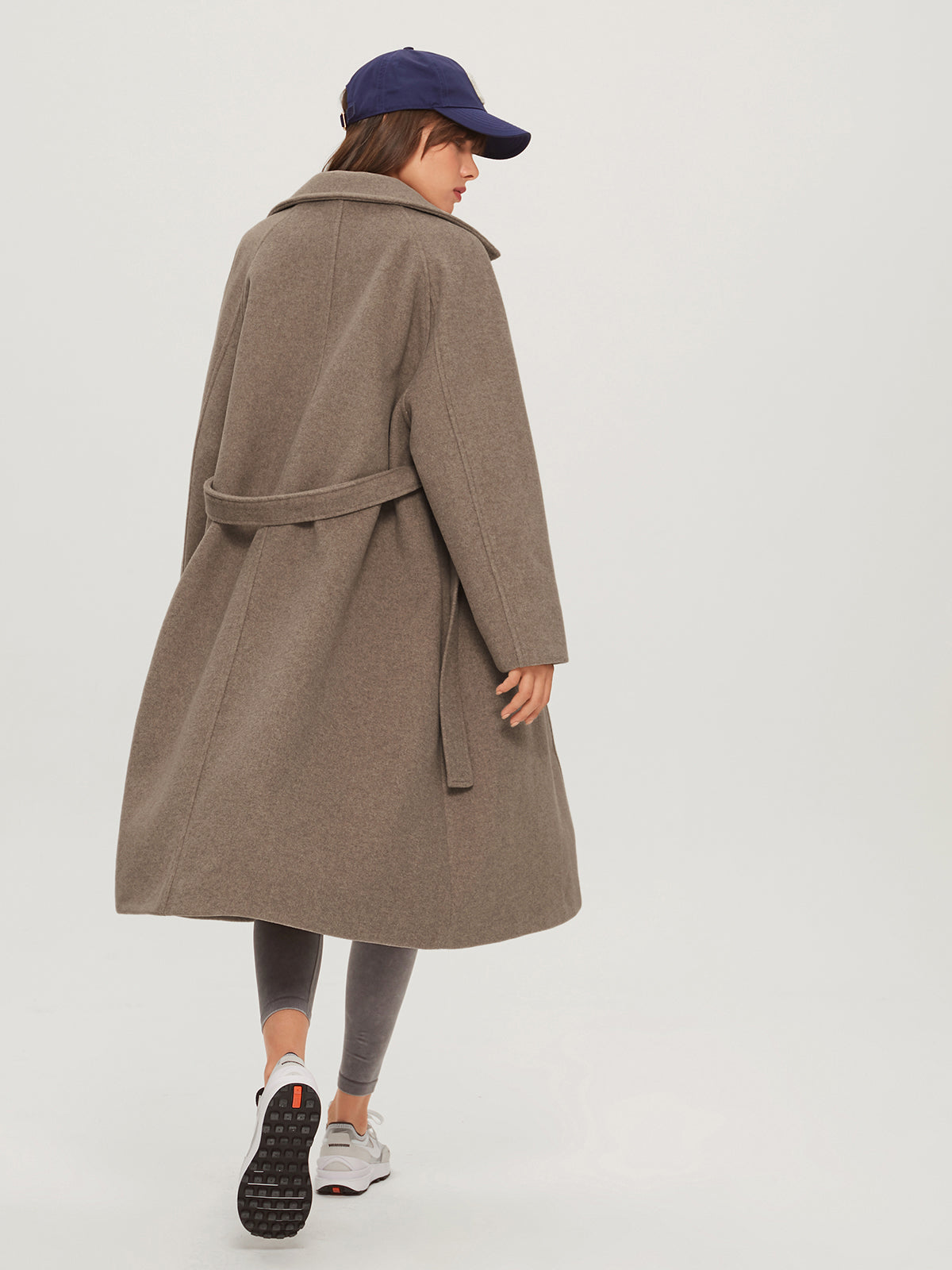 Warm Oversized Parka Coat with Belted Waist