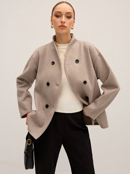 Classic Big Button Down Coat - OutfitLondon