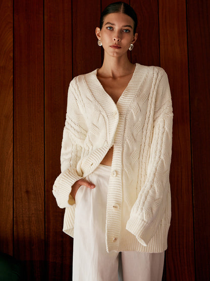Warm Cozy Oversized Cable Knit Sweater