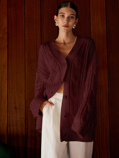 Warm Cozy Oversized Cable Knit Sweater