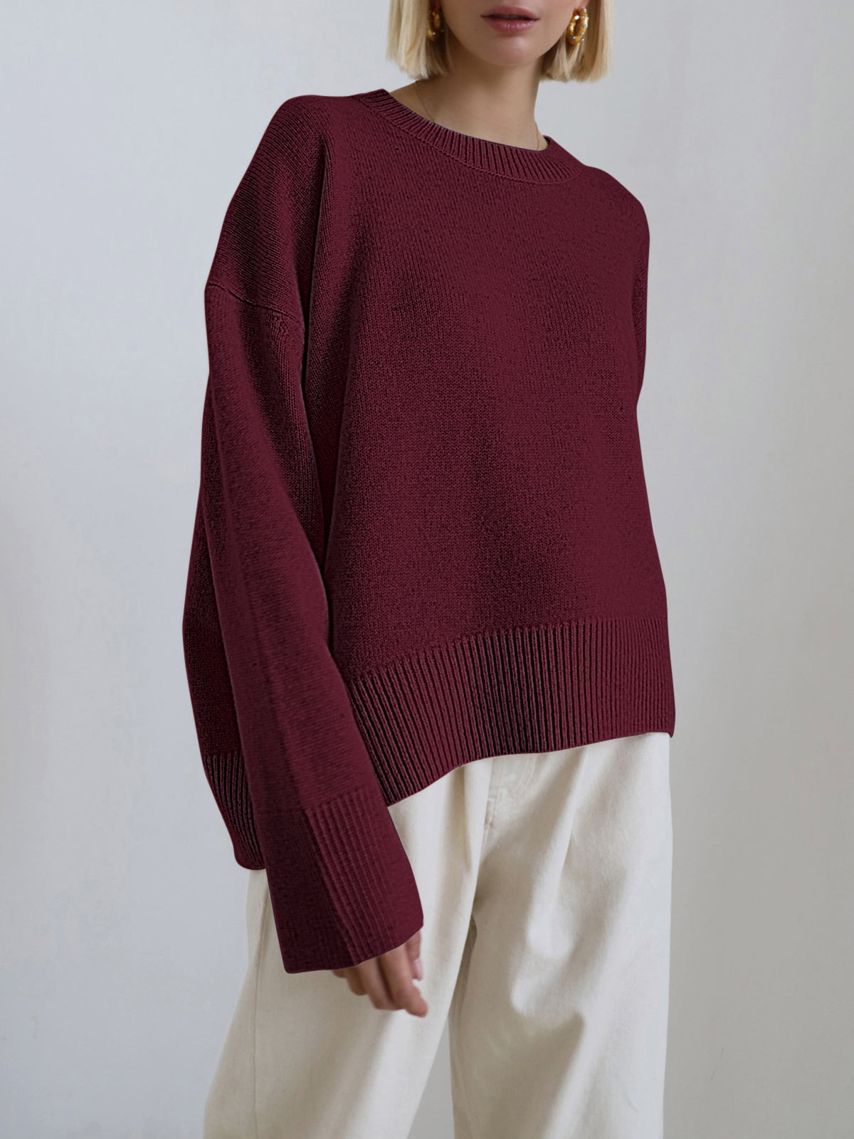 Comfy Women's Large Crew Neck Jumper Sweater