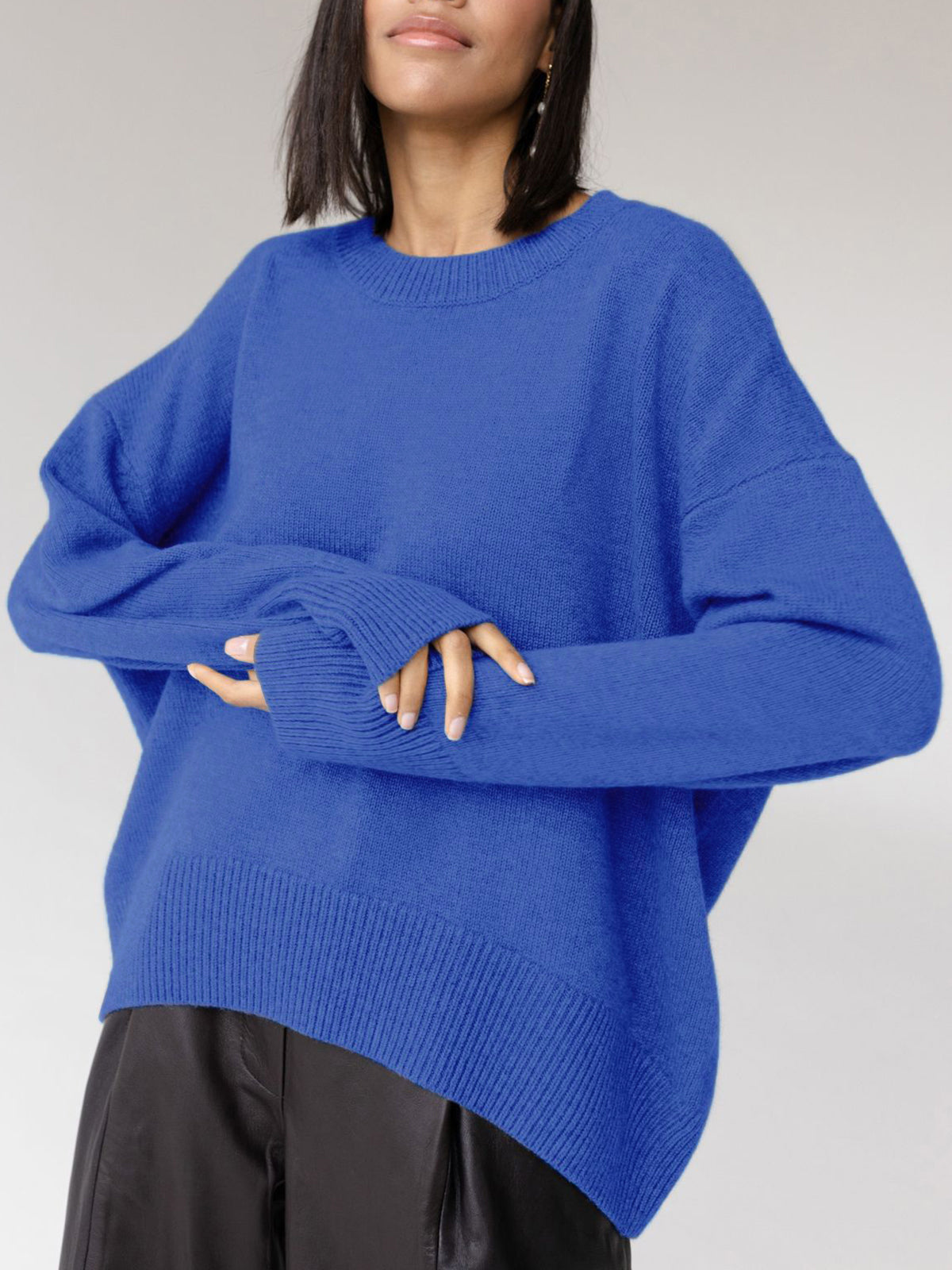 Comfy Women's Large Crew Neck Jumper Sweater