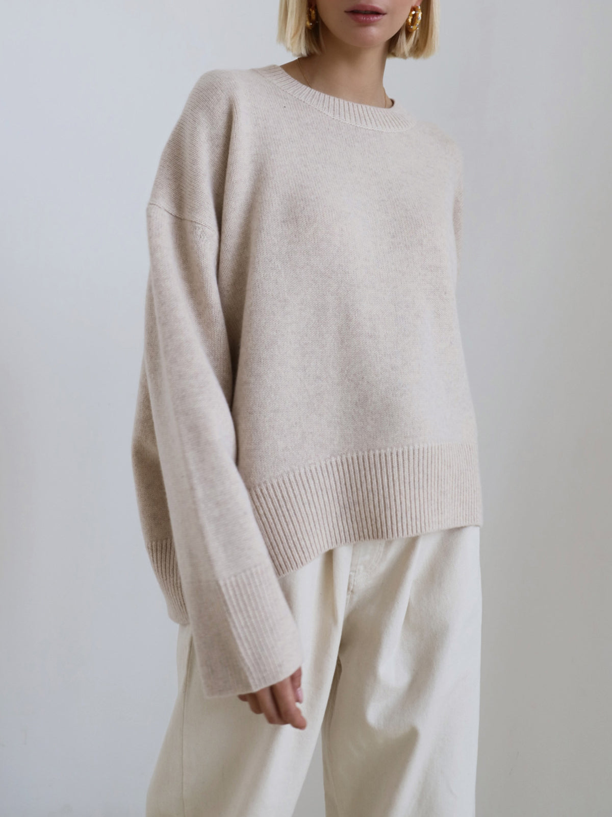 Comfy Women's Large Crew Neck Jumper Sweater