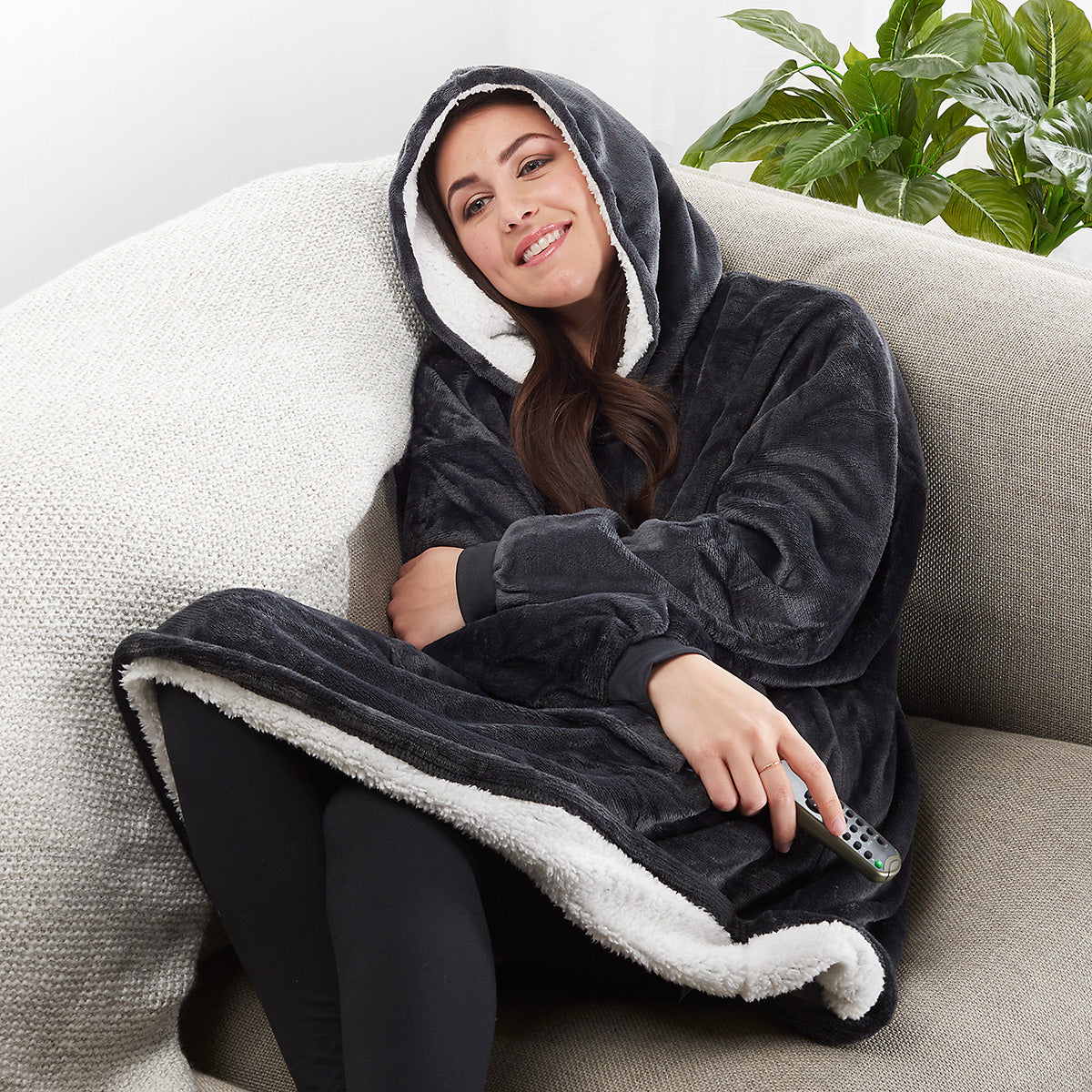 Soft Plush Hooded Blanket Sweatshirt - OutfitLondon