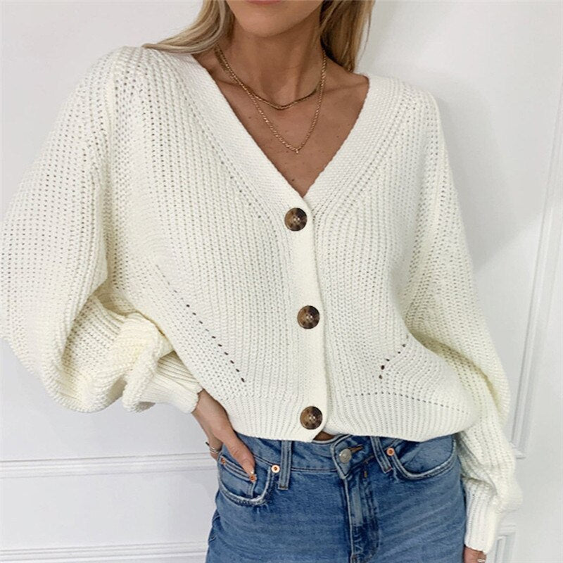 Cozy Women's Oversized Sweater Cardigan Soft Open Front