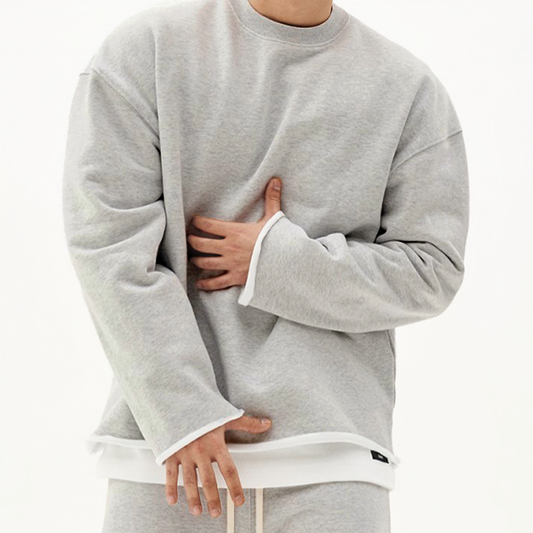 Relaxed Fit Hoodie Long Sleeve Casual Top - OutfitLondon