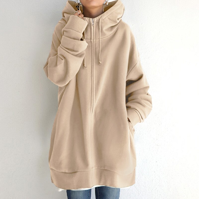Women's Cozy Large Wool Winter Sweatshirt Hoodie