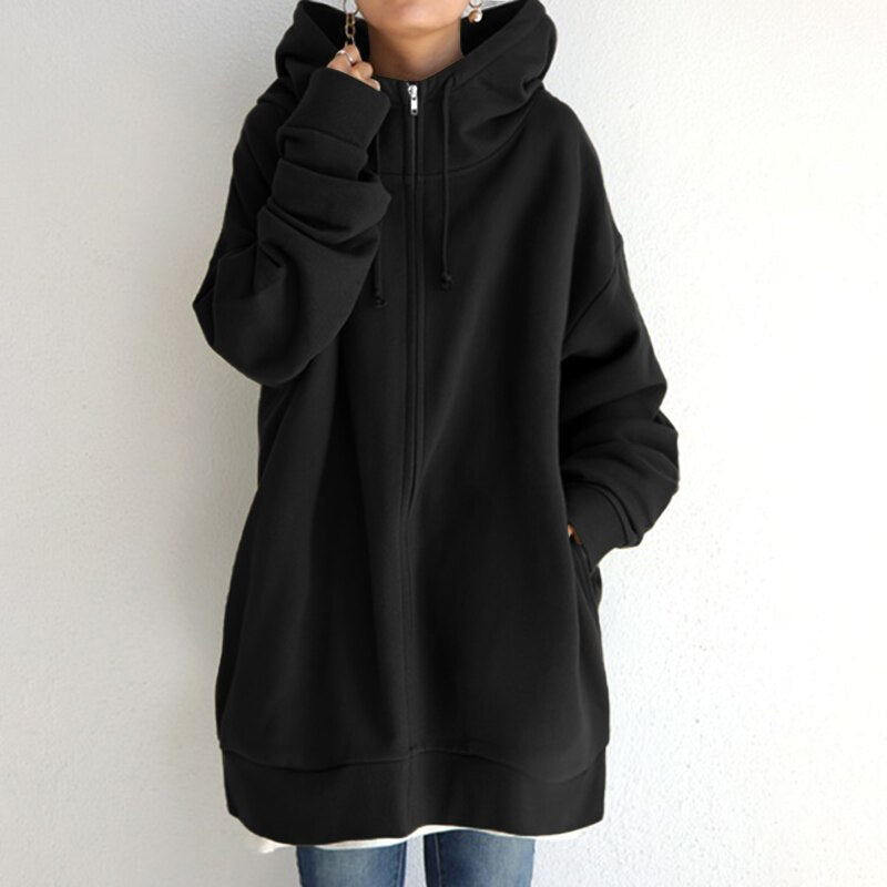 Women's Cozy Large Wool Winter Sweatshirt Hoodie