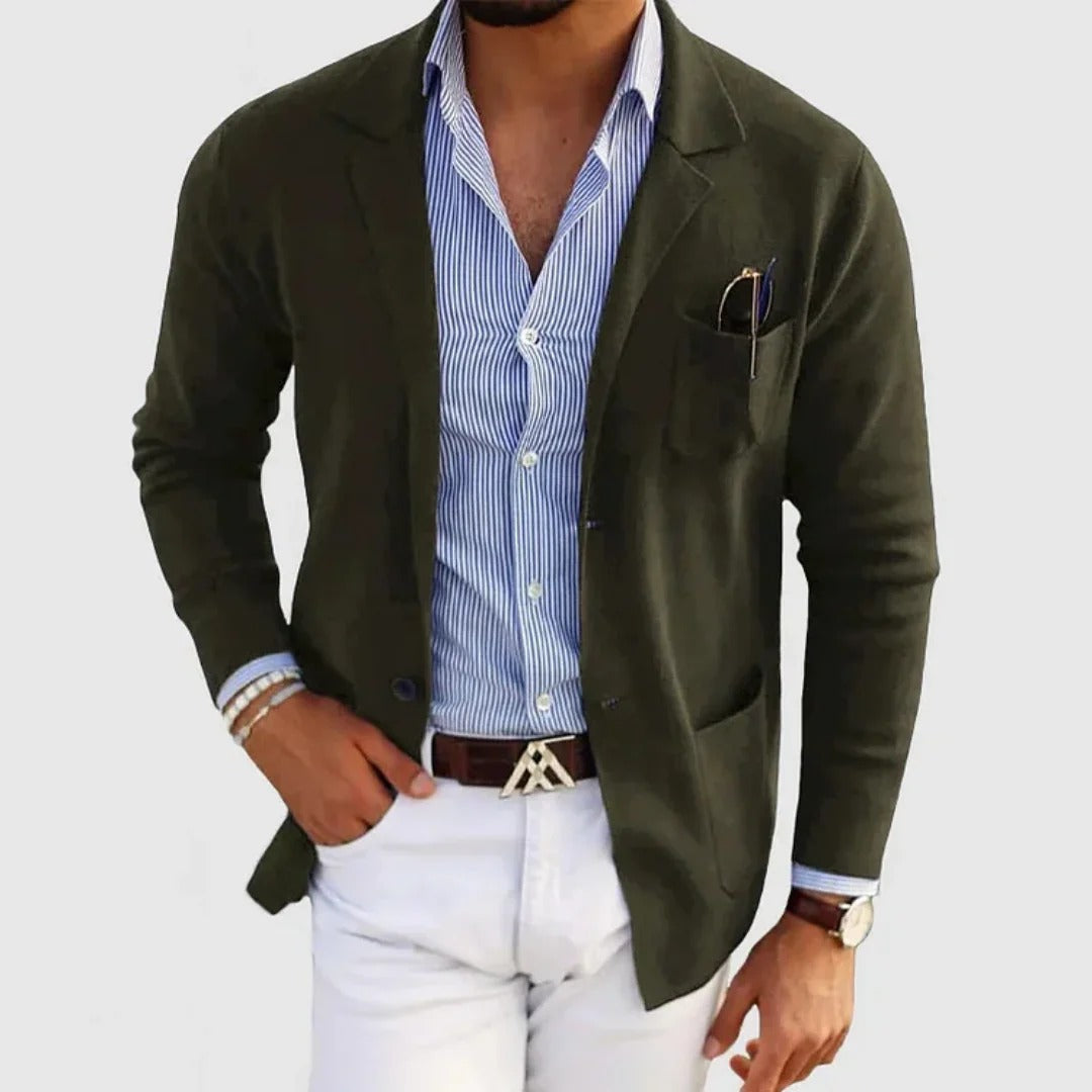 Men's Linen Blazer Beige