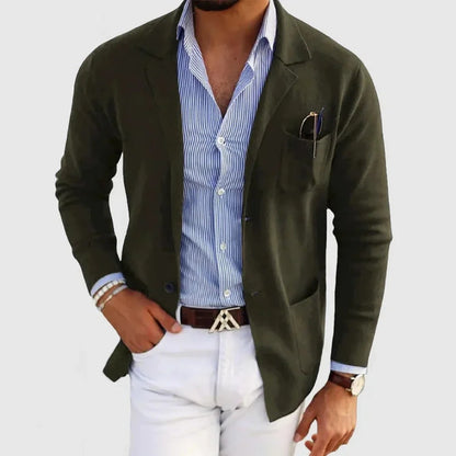 Men's Linen Blazer Beige