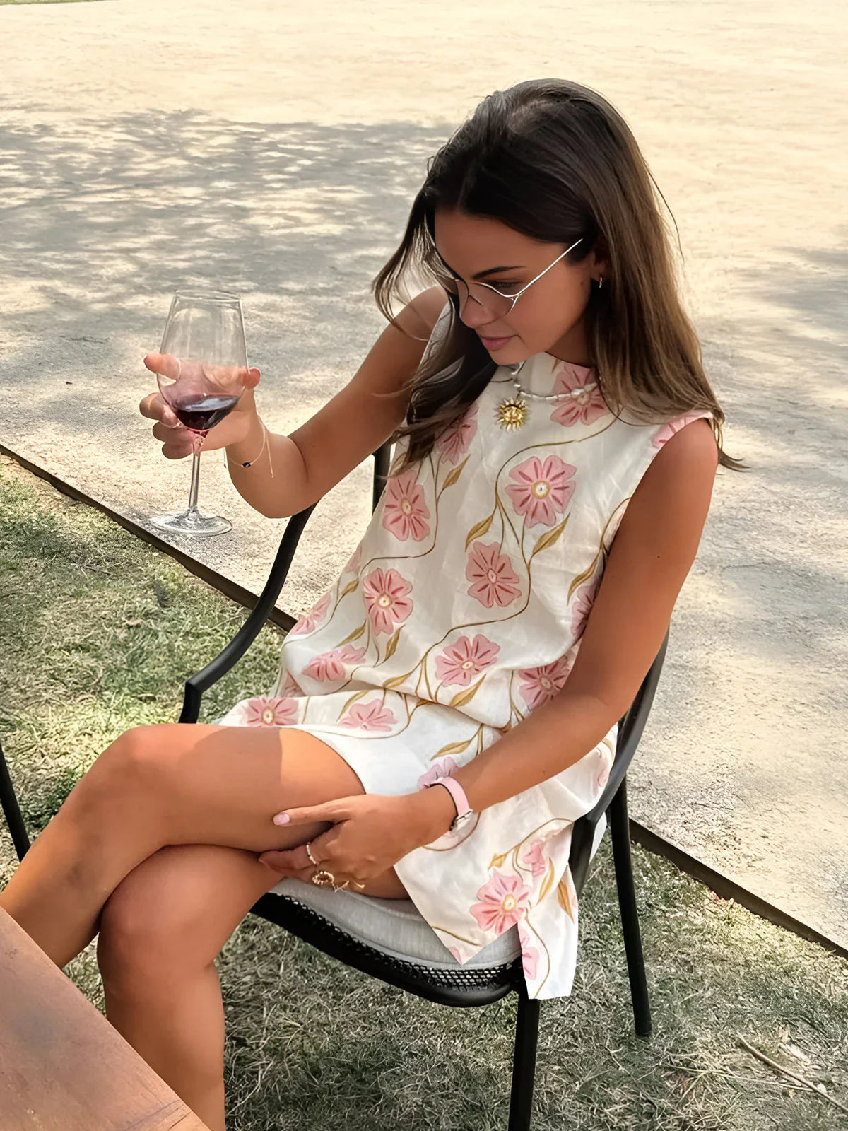 Ozaira Dress | Sleeveless Floral Mini Dress with A-Line Fit