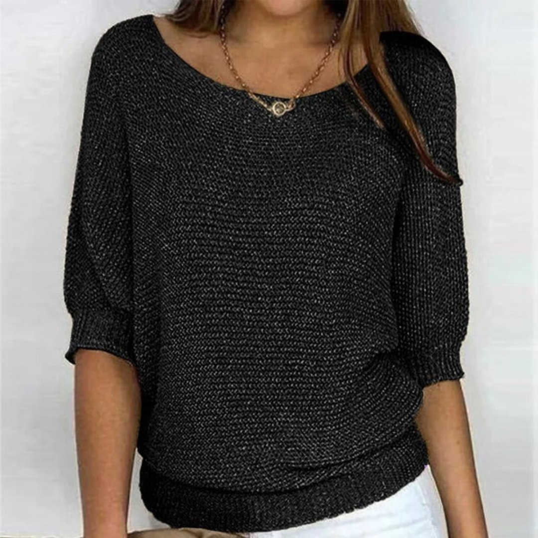 Comfy Oversized Sweater with Batwing Sleeves
