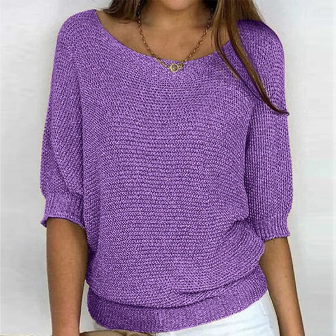Comfy Oversized Sweater with Batwing Sleeves