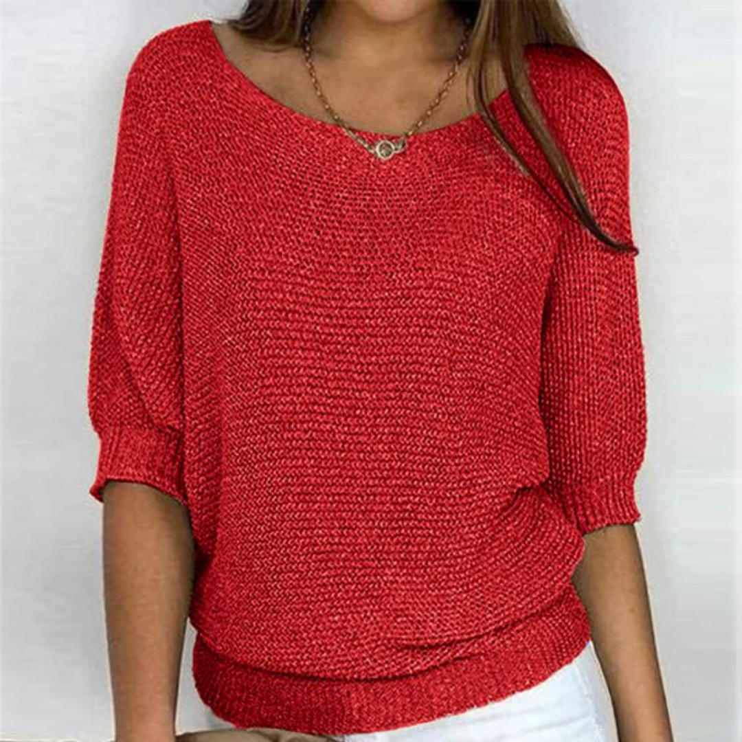 Comfy Oversized Sweater with Batwing Sleeves