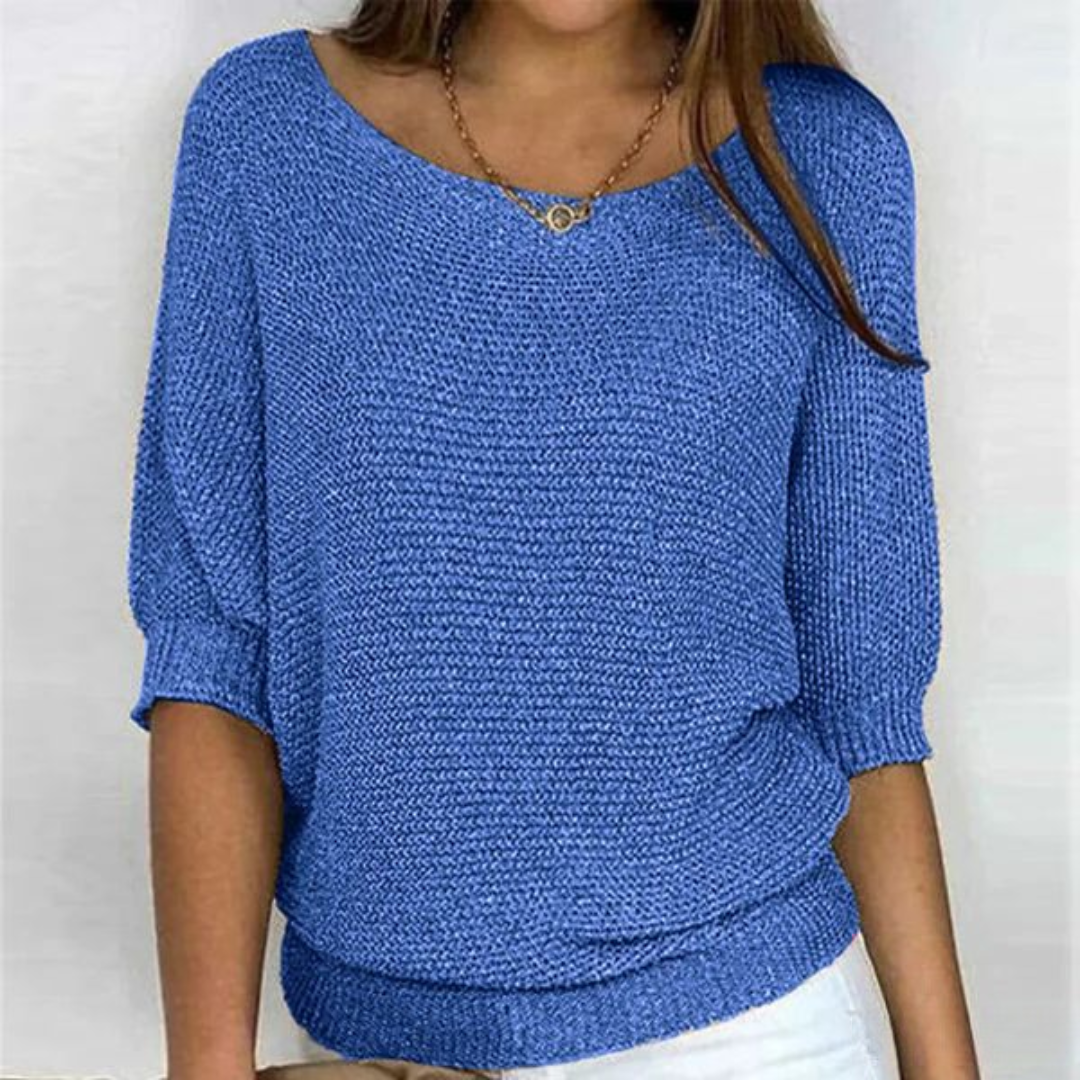 Comfy Oversized Sweater with Batwing Sleeves