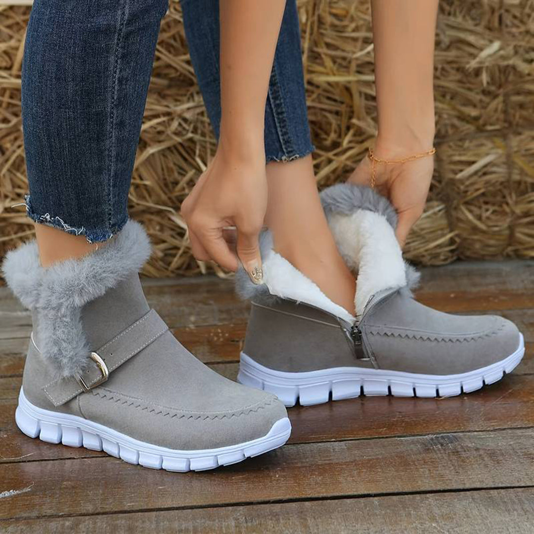 Warm Snow Boots with Sporty Outsoles - OutfitLondon