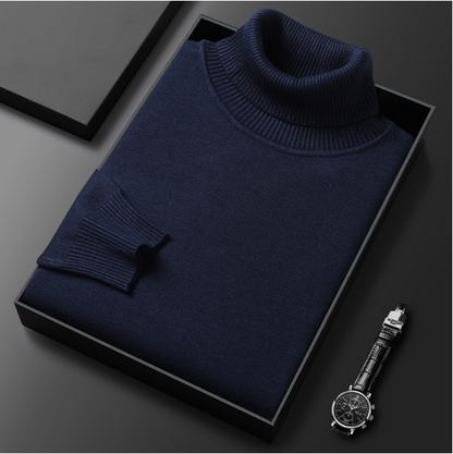 Men's Cashmere Cotton Turtleneck Sweater