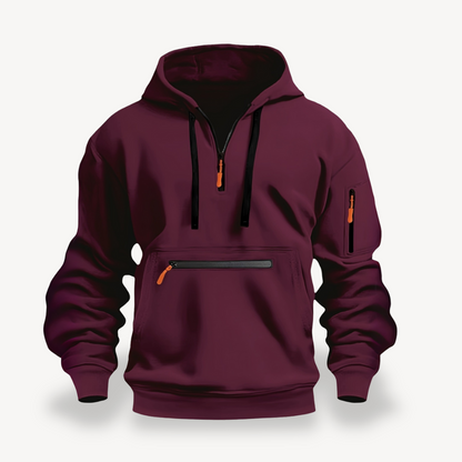 Comfortable Casual Zip Up Hooded Sweatshirt