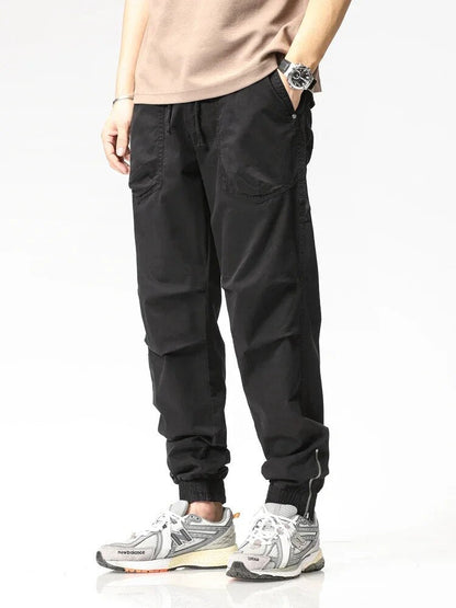 Comfortable Fit Work Trousers with Elastic Waist