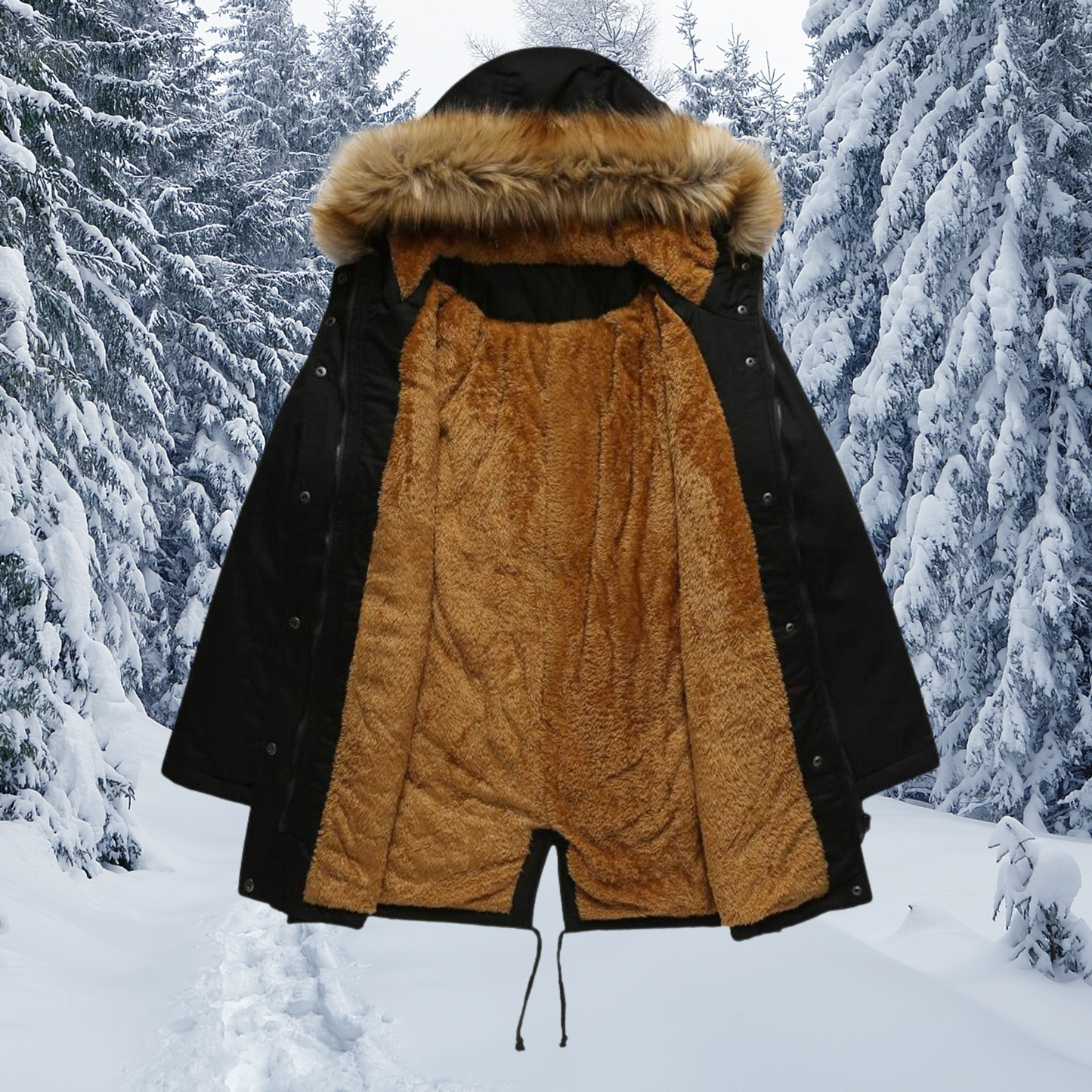 Cozy Women's Insulated Snow Parka Coat with Faux Fur Hood