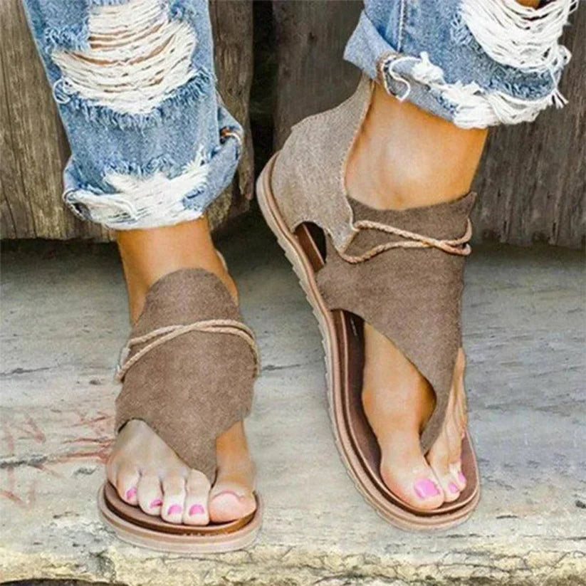 Vintage Chic Womens Flat Sandals