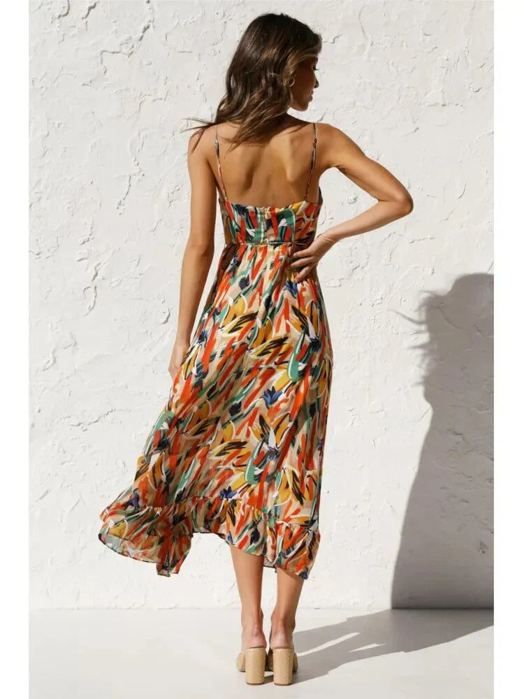 Paloma Dress | V Neck Spaghetti Strap Summer Dress